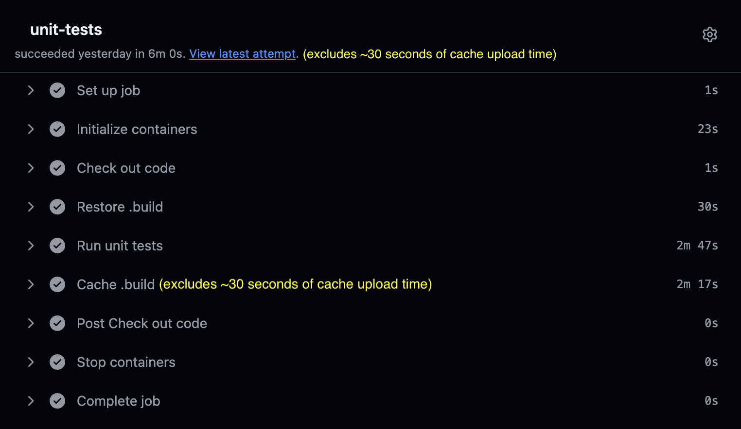 Tests CI With Cache